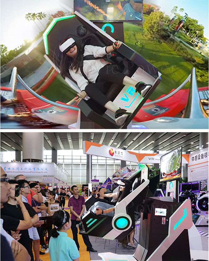 동전 작동식의 테마 공원 360 모의 비행 장치 모션 승강대 VR 게임기 0
